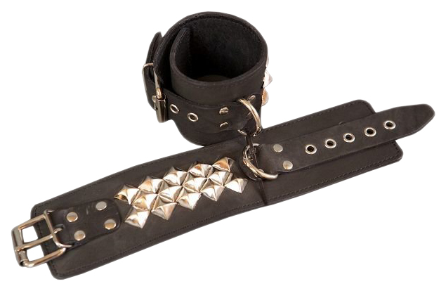 Наручники Podium с квадратными клепками широкие черный