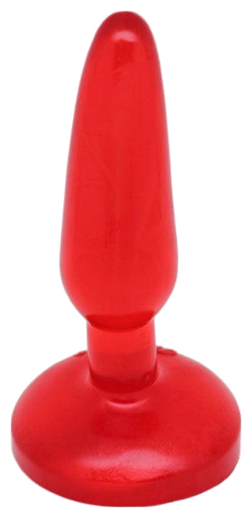 фото Красная гелевая анальная пробка 16 см eroticon