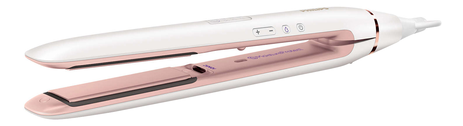 фото Выпрямитель волос philips moistureprotect hp8372/00 white/pink