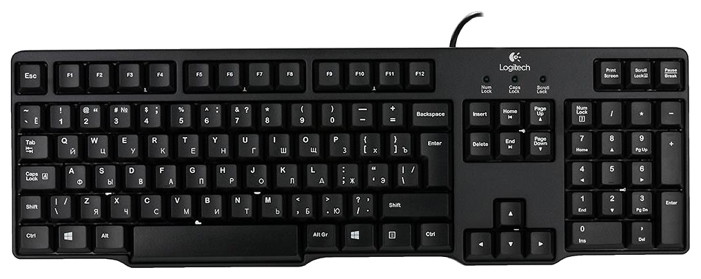 Проводная клавиатура Logitech K100 Black (920-003200)