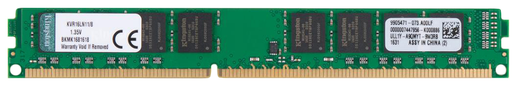 

Оперативная память Kingston 8Gb DDR-III 1600MHz (KVR16LN11/8), ValueRAM