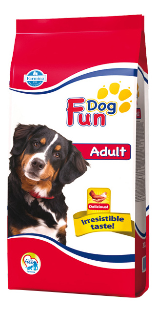 фото Сухой корм для собак farmina fun dog adult, курица, 10кг