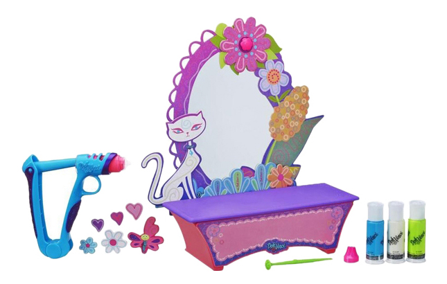 

Набор для лепки из пластилина Hasbro Play-Doh Стильный туалетный столик, Синий;белый;зеленый, Стильный туалетный столик