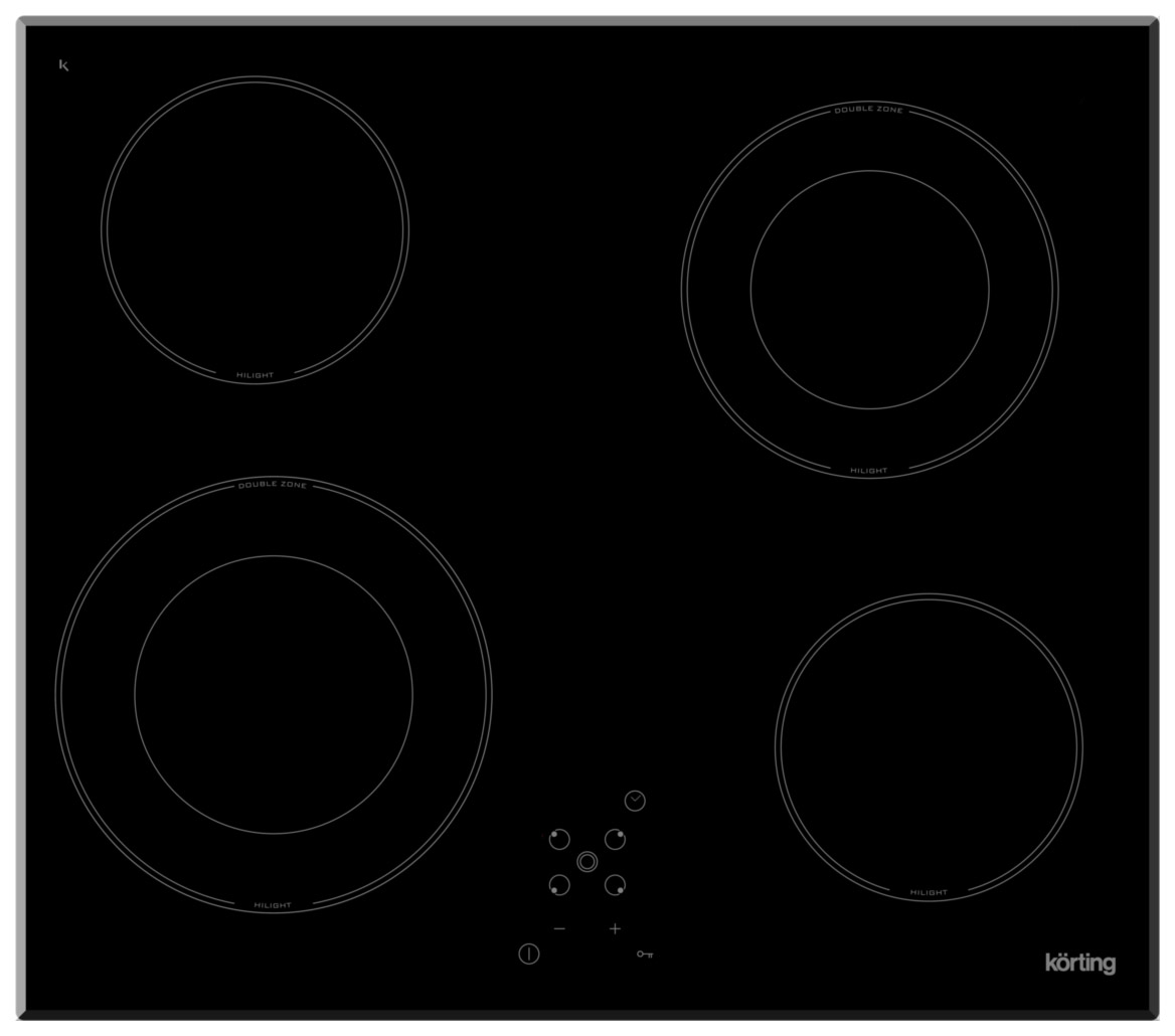 фото Встраиваемая варочная панель электрическая korting hk 62031 b black