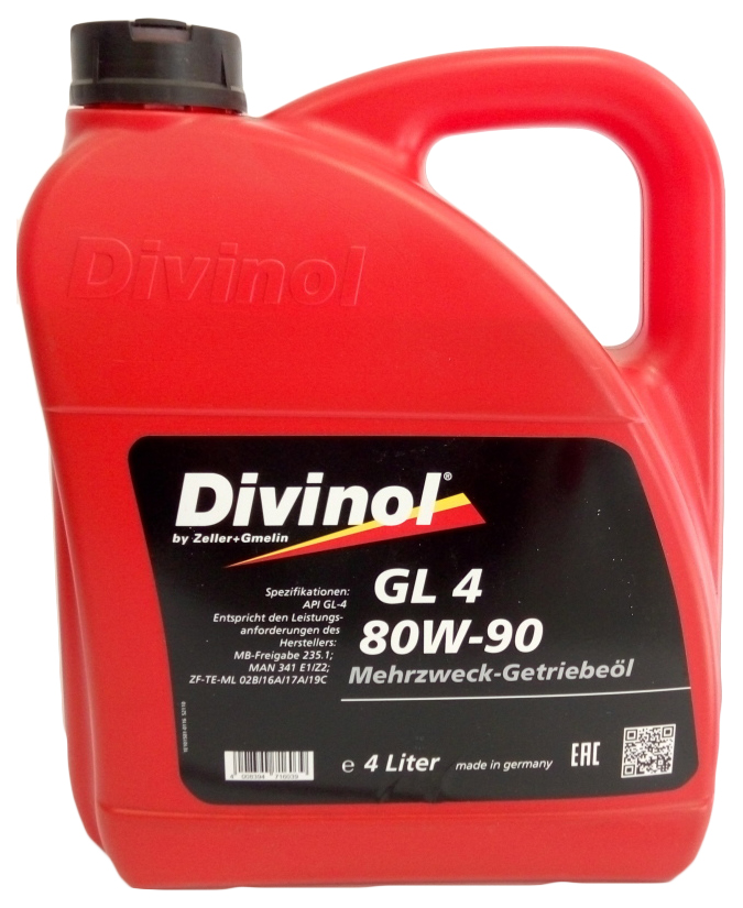 

Трансмиссионное масло Divinol 80w90 4л 52110-K004, Трансмиссионное масло GL4 80W-90 4л