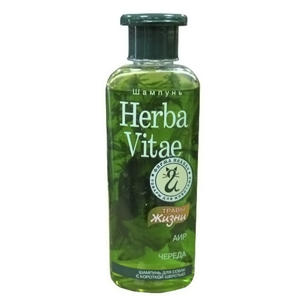 фото Шампунь для собак herba vitae травы жизни для короткошерстных, аир и череда, 250 мл
