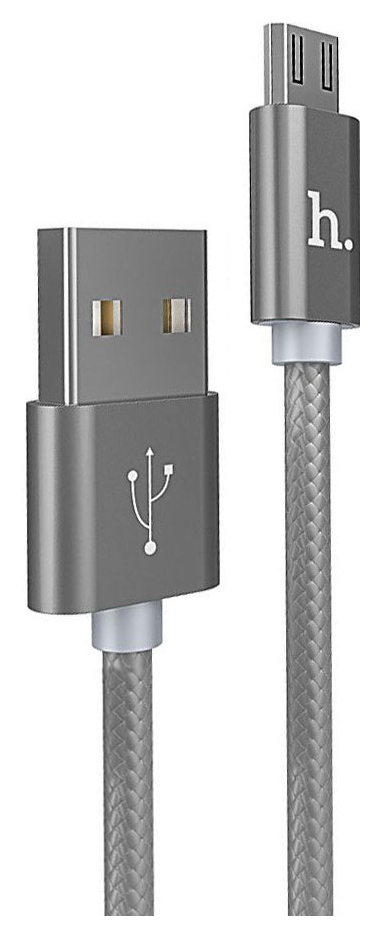 фото Кабель hoco x2 microusb 1м grey