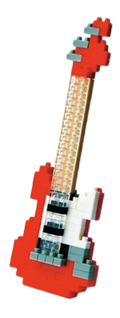 фото Конструктор пластиковый nanoblock электрогитара красная
