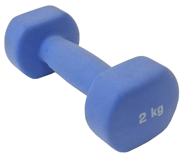 Неразборная гантель неопреновая SportElite ES-039 1 x 2 кг, синий