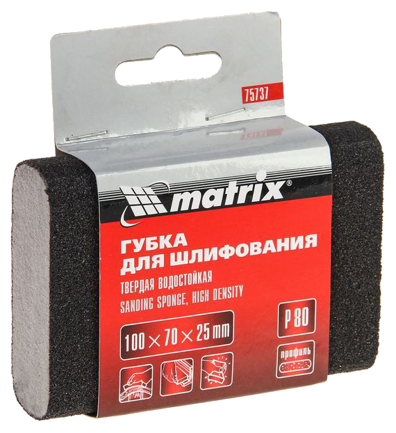 

Губка шлифовальная MATRIX 75737, Белый;черный, 75737