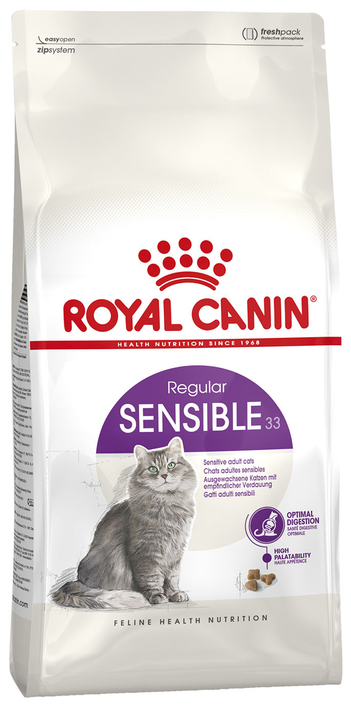 фото Сухой корм для кошек royal canin sensible 33, при чувствительном пищеварении, 15кг
