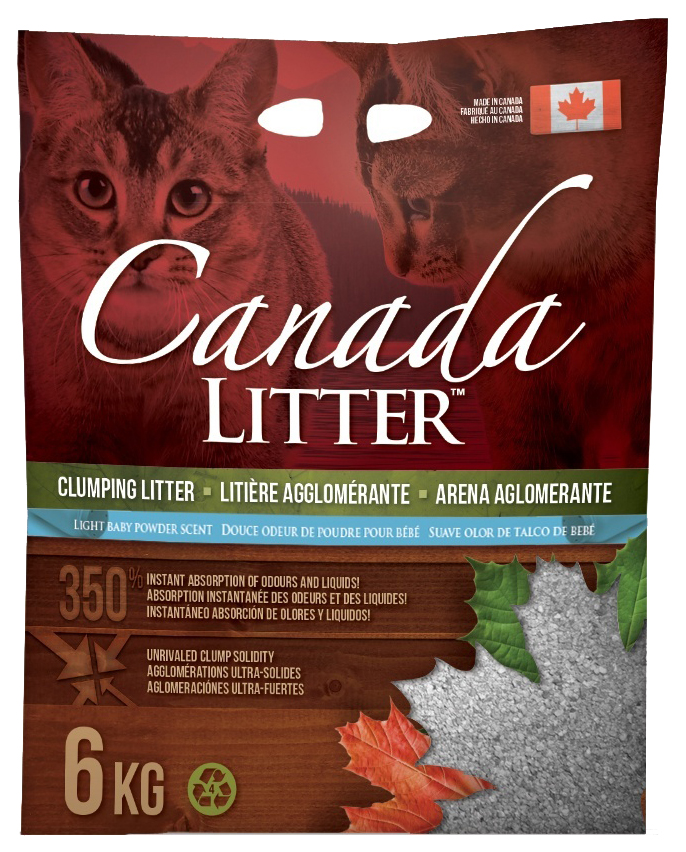 фото Комкующийся наполнитель для кошек canada litter запах на замке бентонитовый, 6 кг, 21 л