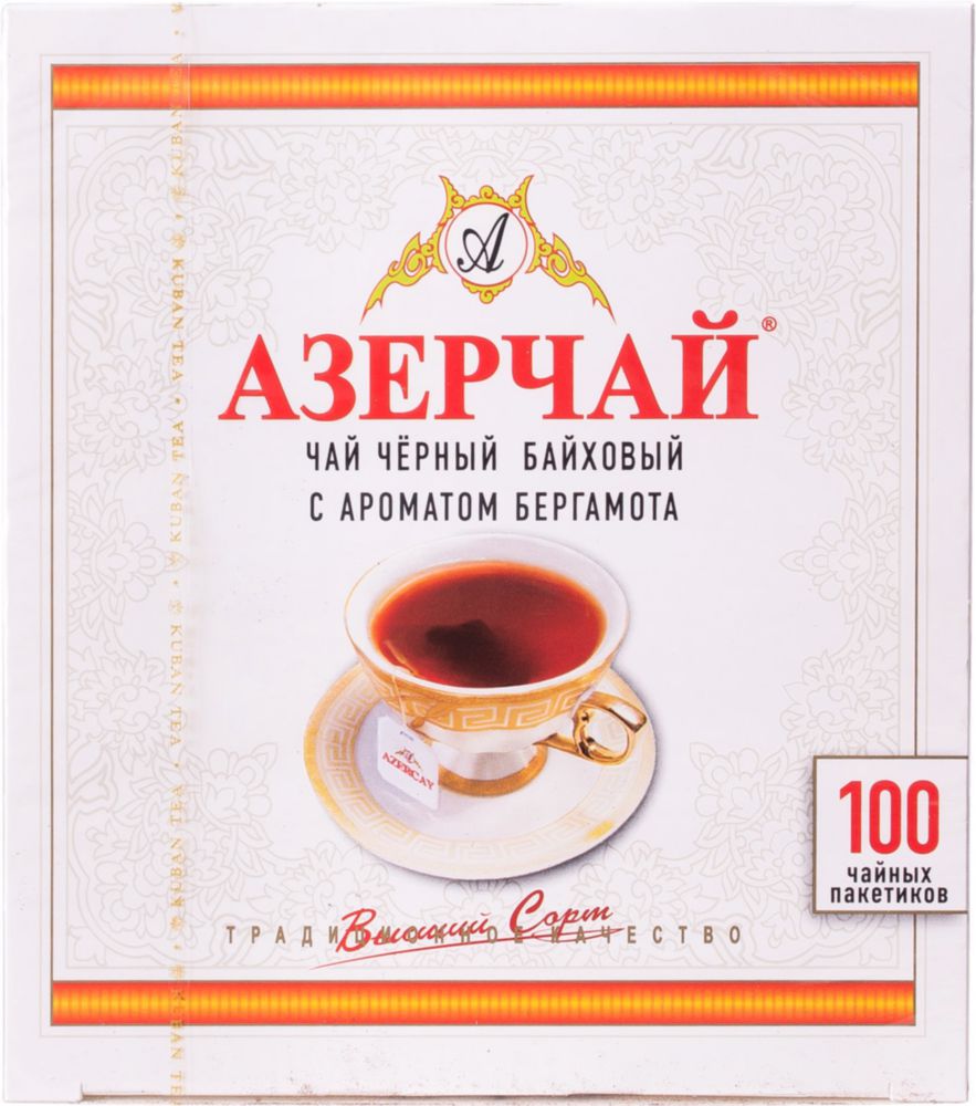 

Чай черный Азерчай с ароматом бергамота 100 пакетиков, Азерчай в пакетиках бергамот