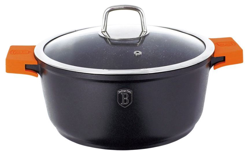 

Кастрюля BerlingerHaus Granit Diamond Line bh-1095 4,2 л черный, bh-1095