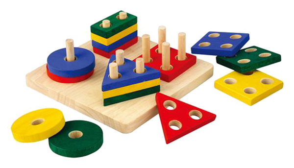 Развивающая деревянная игрушка Геометрический сортер PLAN TOYS