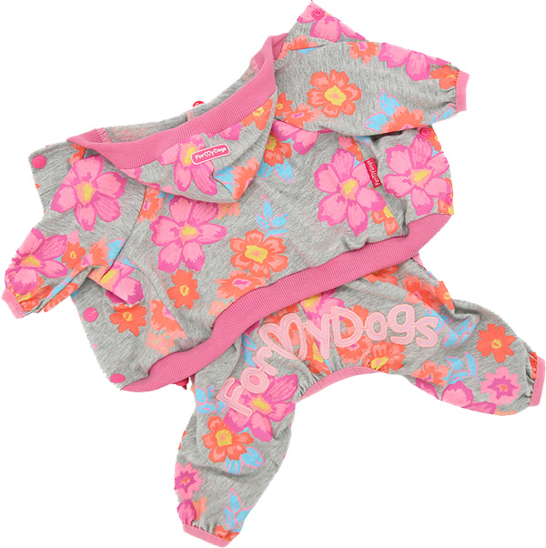 

Костюм для собак FOR MY DOGS, унисекс, серо-розовый, 319SS-2018 16, 319SS-2018