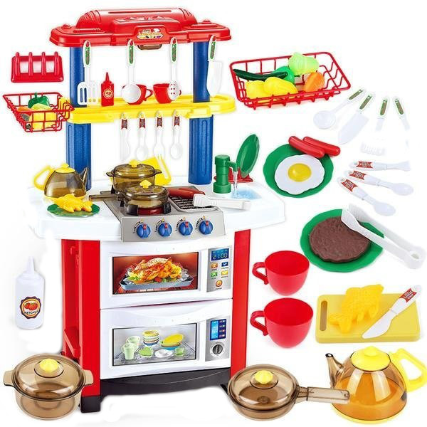 Детская кухня Happy Little Chef с водой, 33 предмета 758А