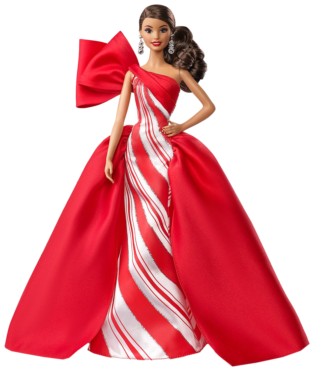 фото Праздничная кукла "барби" - брюнетка в красном платье mattel