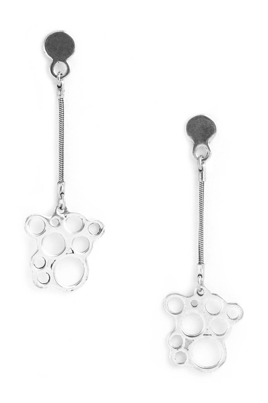 

Серьги женские ORI TAO OT-12-28658 серебристые, OT-12-28658
