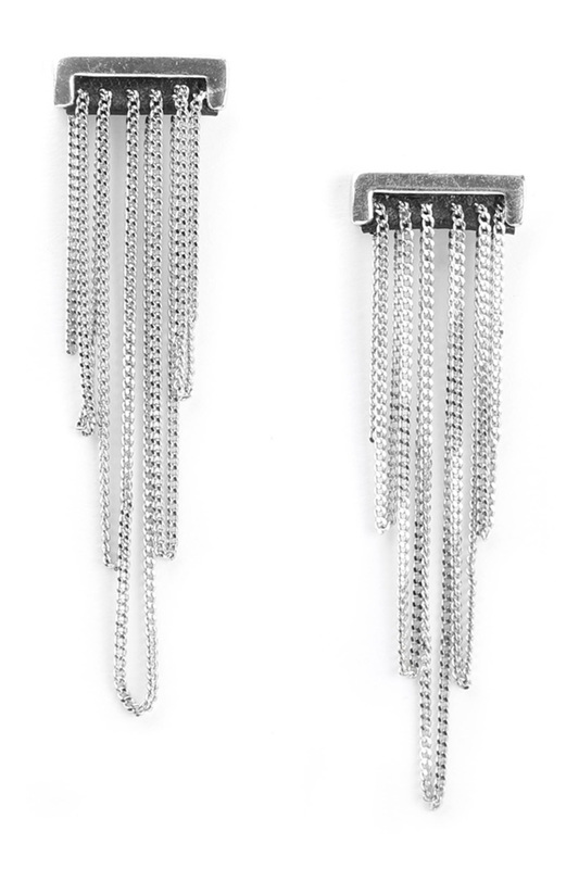 

Серьги женские ORI TAO OT-12-29192 серебристые/черные, OT-12-29192