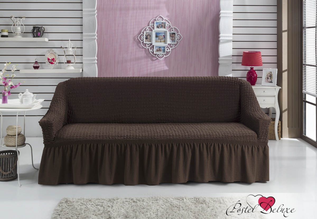 фото Чехол для дивана bulsan цвет: коричневый