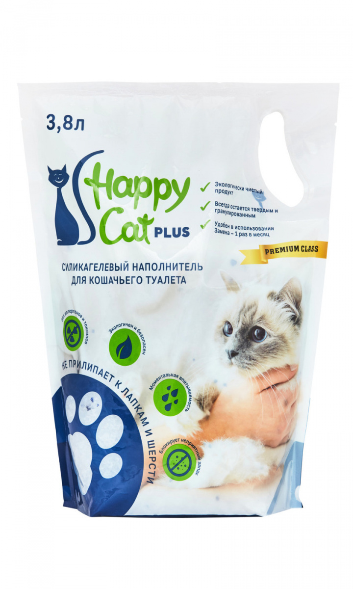 

Впитывающий наполнитель Happy Cat plus силикагелевый, 3,8 л, нейтральный