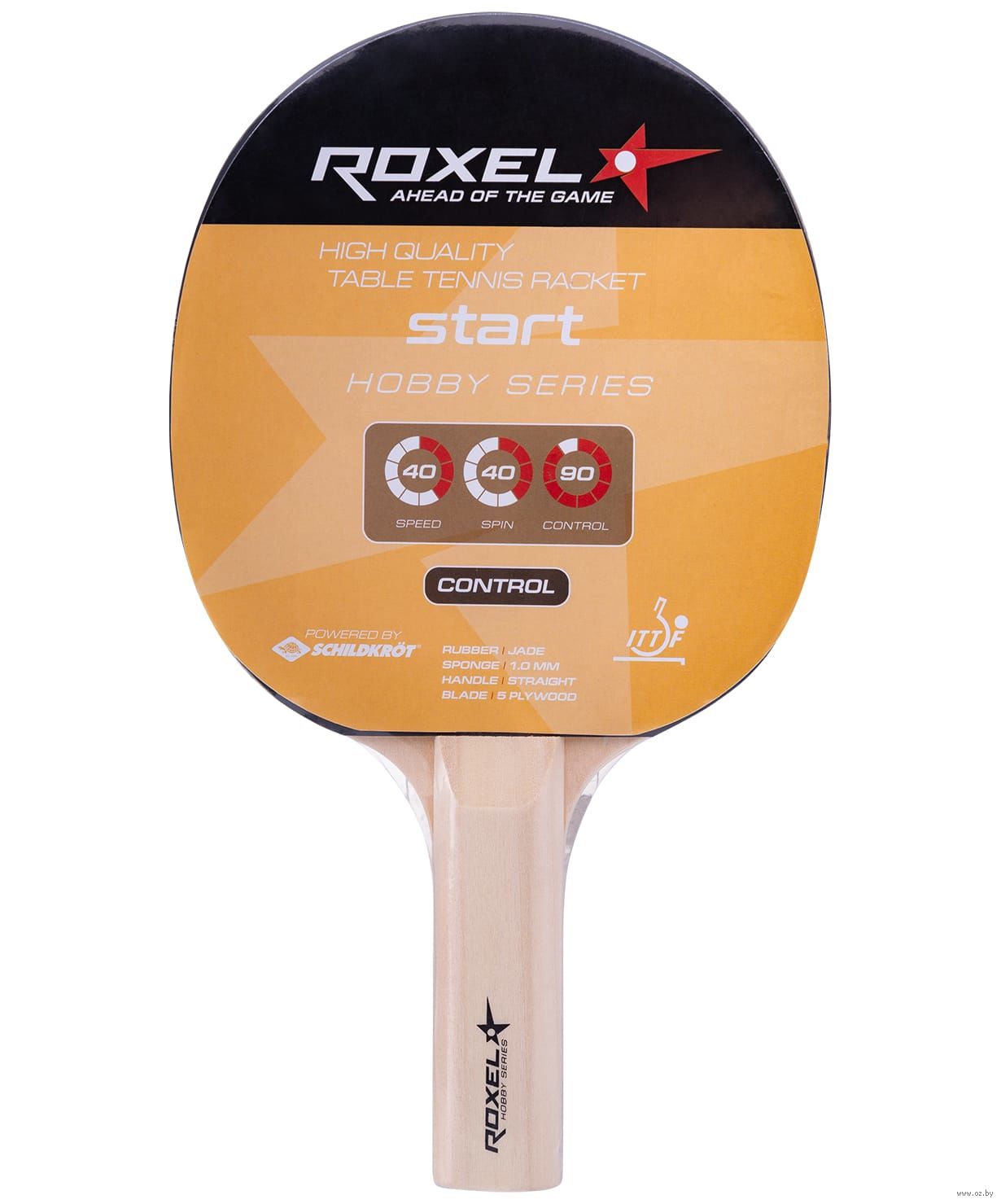 фото Ракетка для настольного тенниса roxel hobby start, прямая ручка, 1 звезда