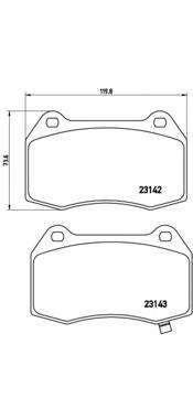 

Комплект тормозных колодок Brembo P56047