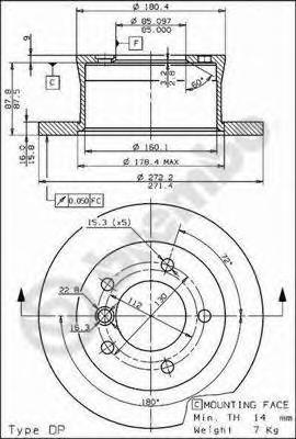 фото Тормозной диск brembo 08772520