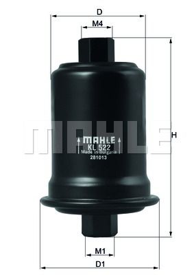 фото Фильтр топливный knecht kl 522 mahle/knecht