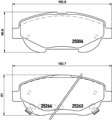 

Комплект тормозных колодок Hella 8DB355015691