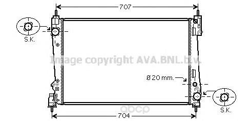 фото Радиатор охлаждения двигателя ava fta2312