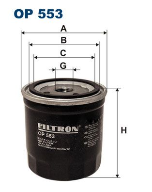 

Фильтр масляный FILTRON OP553