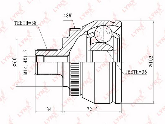 

Шрус LYNXauto CO-3019A