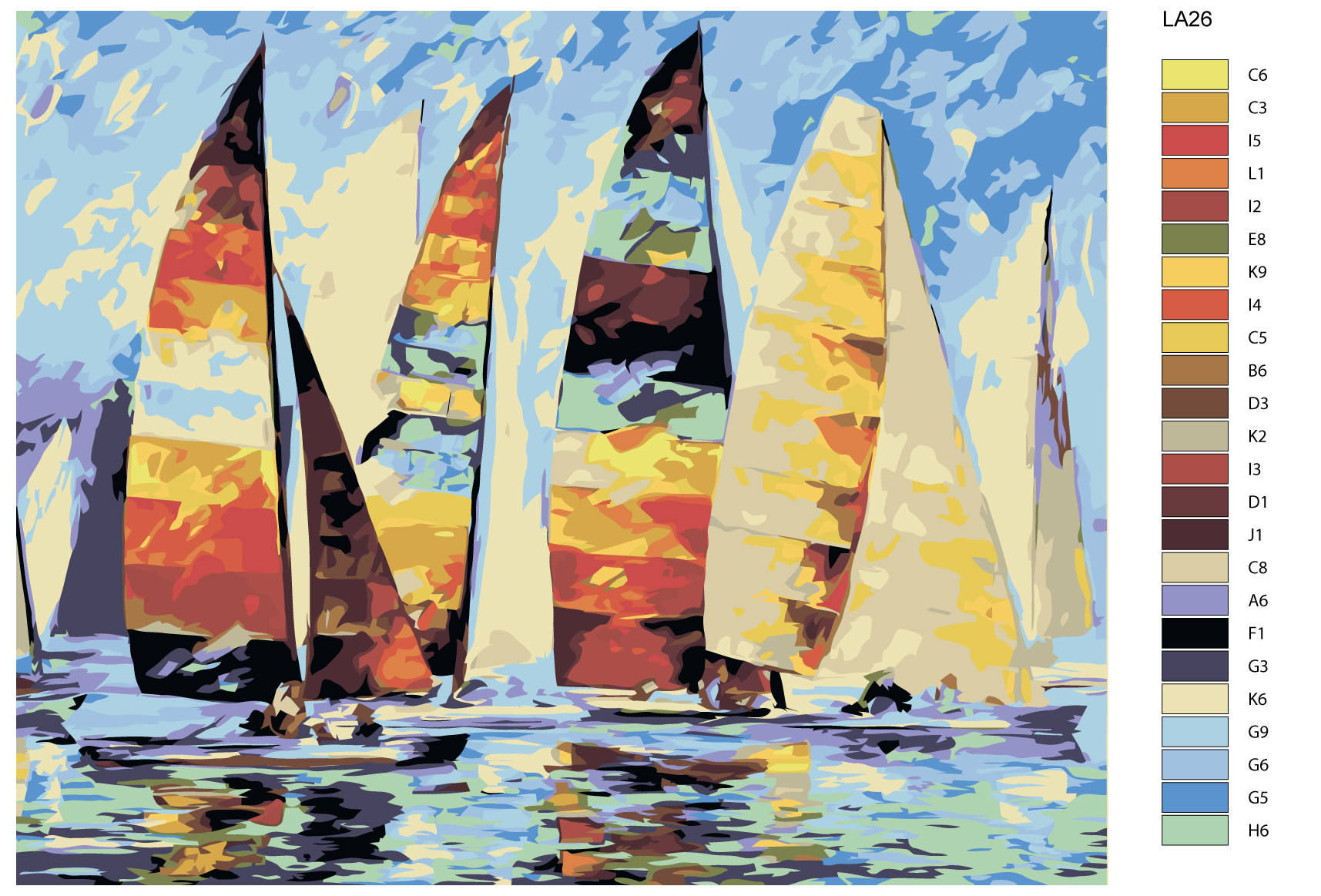 

Картина по номерам, 40 x 50, LA26, LA26