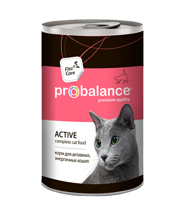 фото Консервы для кошек probalance active, с курицей, 415г