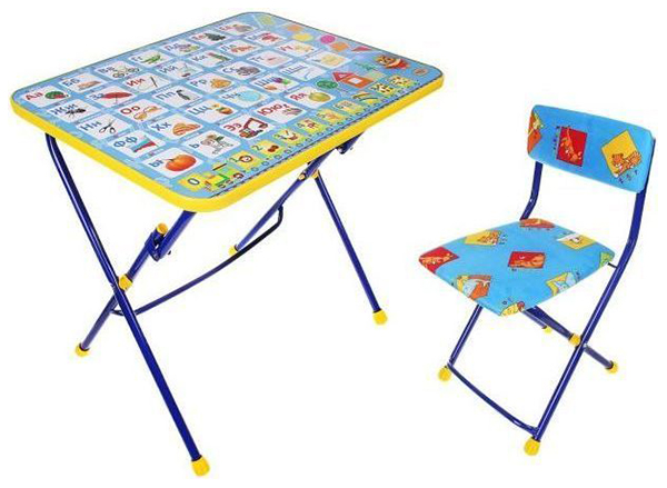 фото Комплект детской мебели ника азбука синий nika