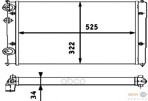 

Радиатор охлаждения двигателя Hella 8MK376713-751