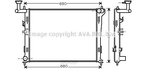 фото Pадиатор системы охлаждения hyundai avante, elantra 06 ava hya2179