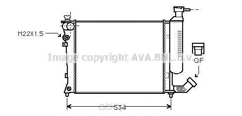 фото Радиатор охлаждения двигателя ava cna2059