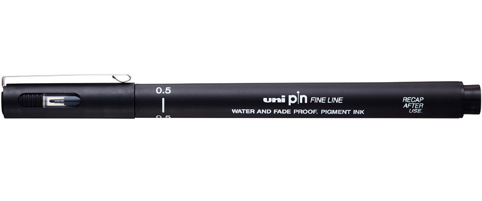 фото Линер uni pin fine line 05 черный 0,5мм uni mitsubishi pencil