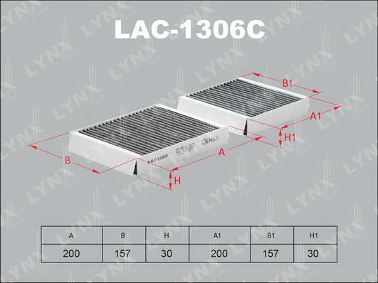 фото Фильтр воздушный салона lynxauto lac-1306c