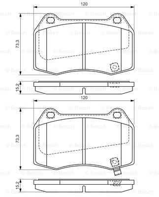 

Комплект тормозных дисковых колодок BOSCH 0 986 494 310