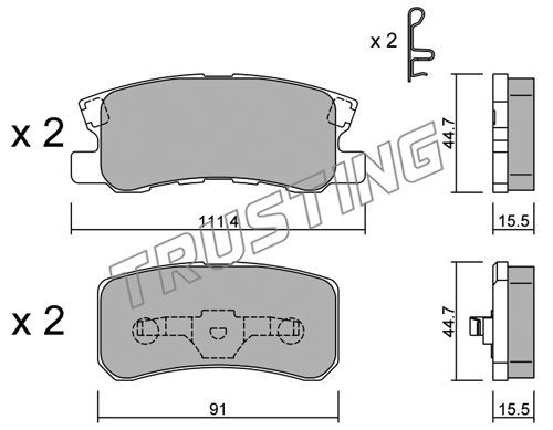 фото Комплект тормозных дисковых колодок trusting 415.0