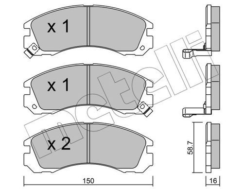 фото Комплект тормозных дисковых колодок metelli 22-0134-0