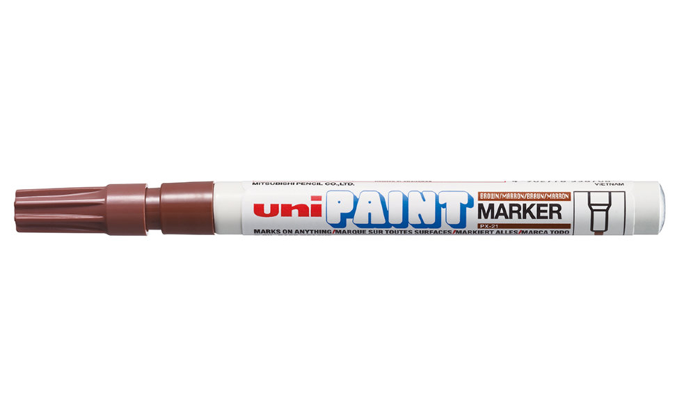 

Маркер перманентный Uni Paint PX-21 0,8-1,2мм овальный (коричневый, упаковка из 12 штук)