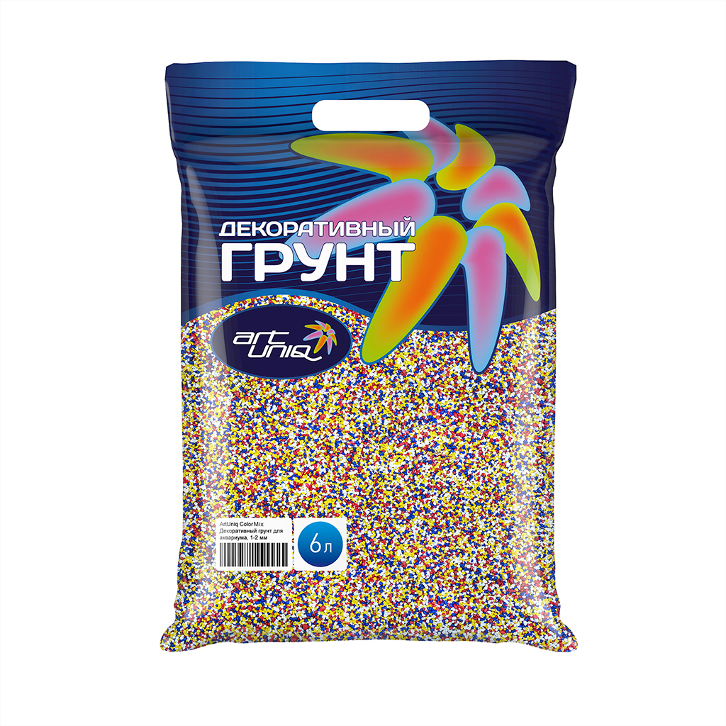 фото Грунт artuniq colormix confetti 1-2мм 9кг