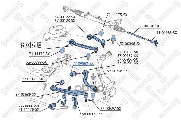 

Сайлентблок Stellox 7700868SX