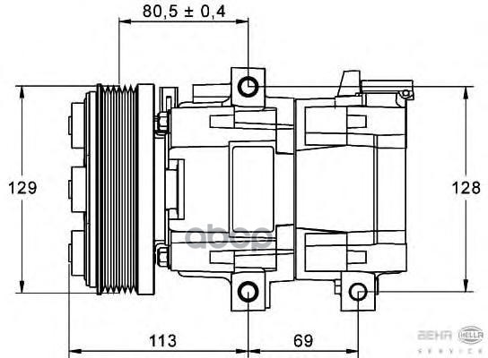 

Компрессор кондиционера HELLA 8FK351113391