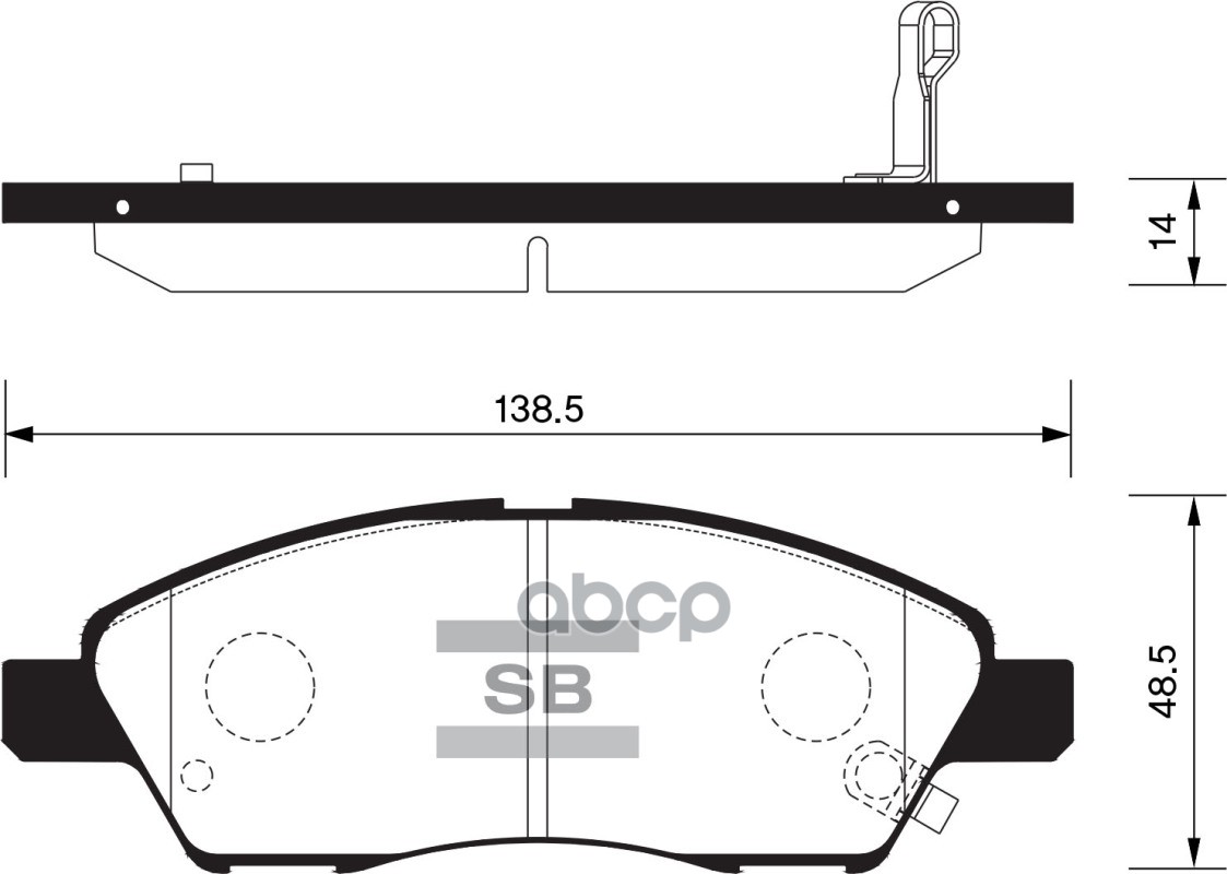 Комплект тормозных колодок Sangsin brake SP2084 100024765413